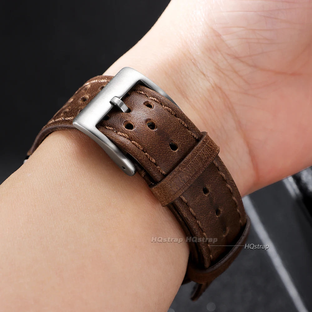 CowLost | product_id-breathable-soft-cowhide-leather-watch-strap-18-22mm-retro-wristband-for-seiko-unisex |5