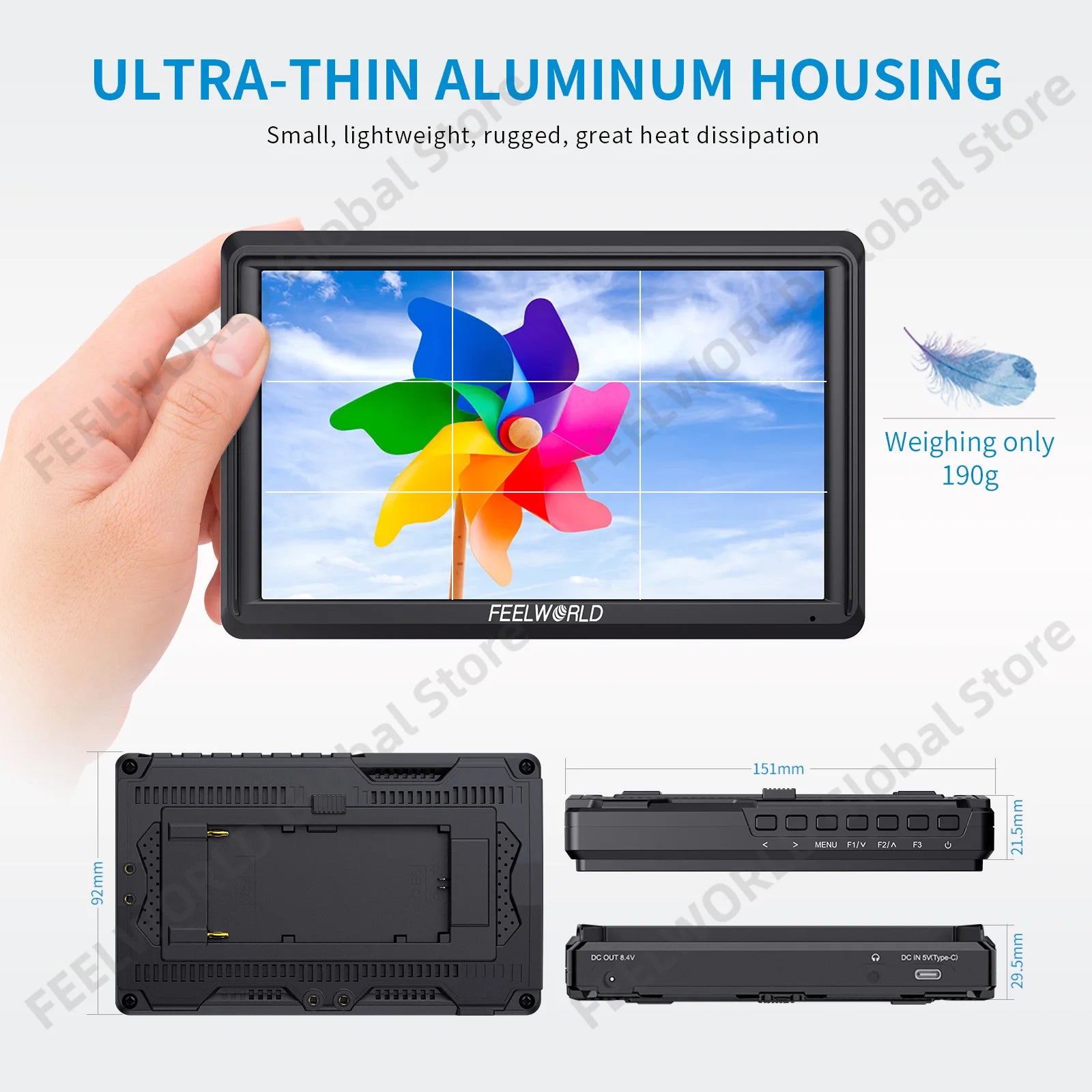 CowLost | 3d-printer-accessories-feelworld-s55-6-5-4k-portable-dslr-camera-field-monitor-hdmi-output |4