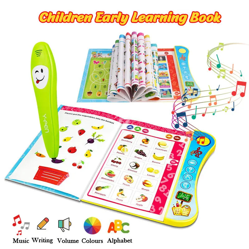 Children's Electronic Learning Book with Smart Pen Intercom for Ages 3-6