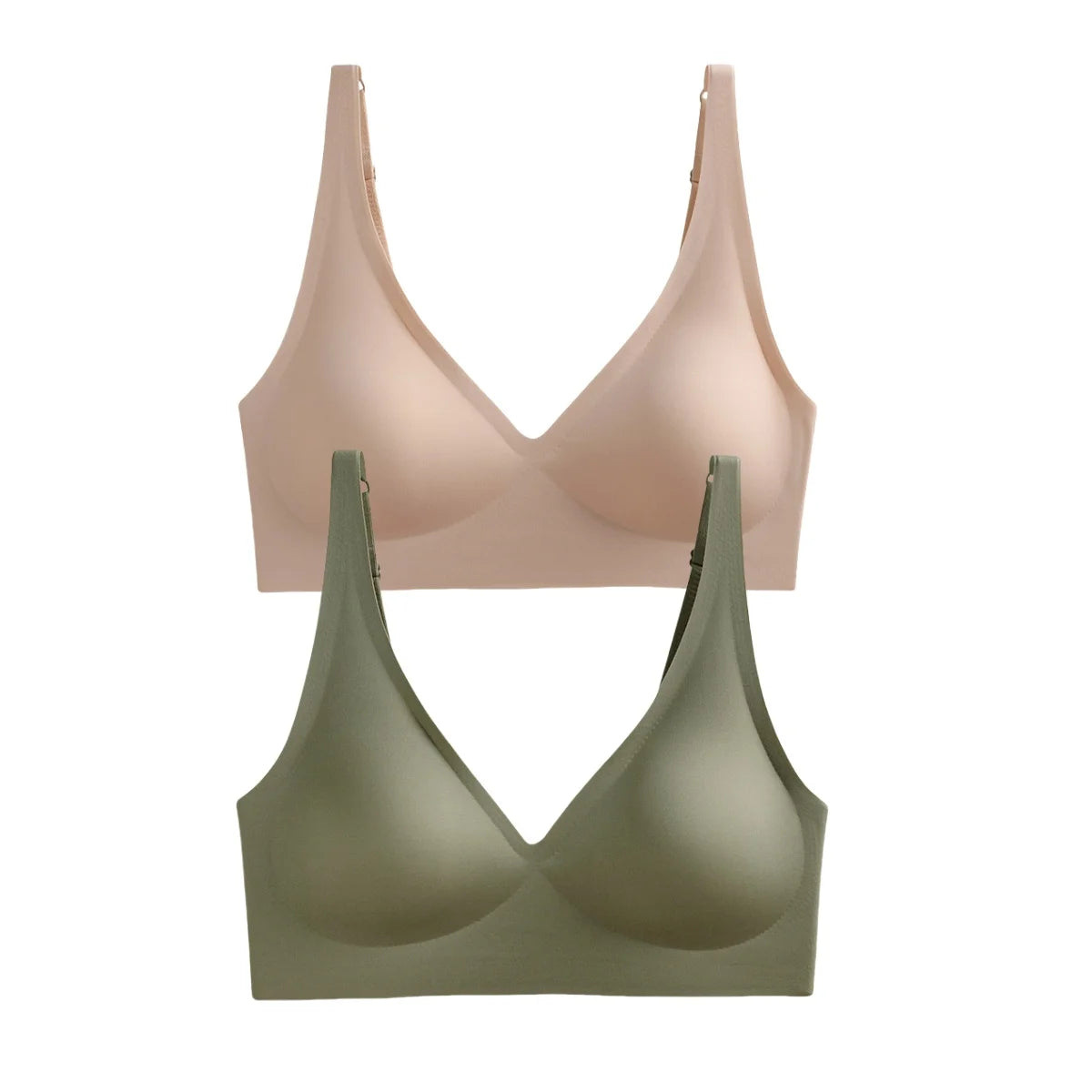 CowLost | product_id-2pcs-seamless-wireless-push-up-bras-soft-padded-deep-v-bralettes-s-3xl |30