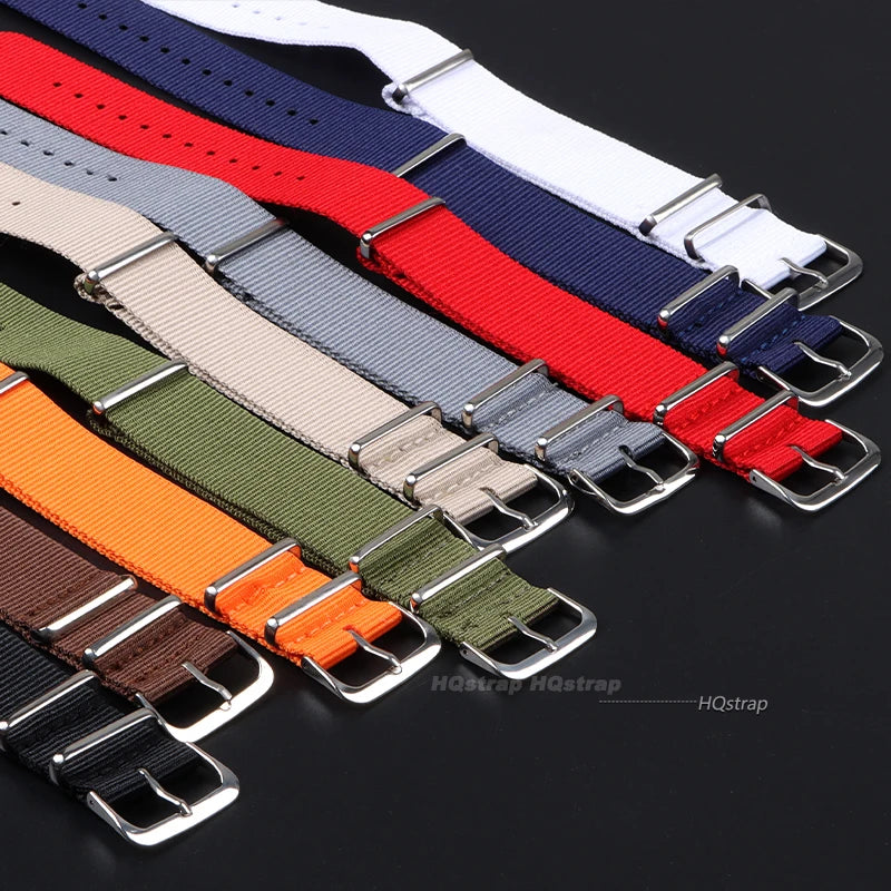 CowLost | 16mm-18mm-20mm-22mm-nylon-army-sports-band-nylon-fabric-belt-accessories-belt-buckle-bands-black-watch-strap-for-omega-for-seiko |8