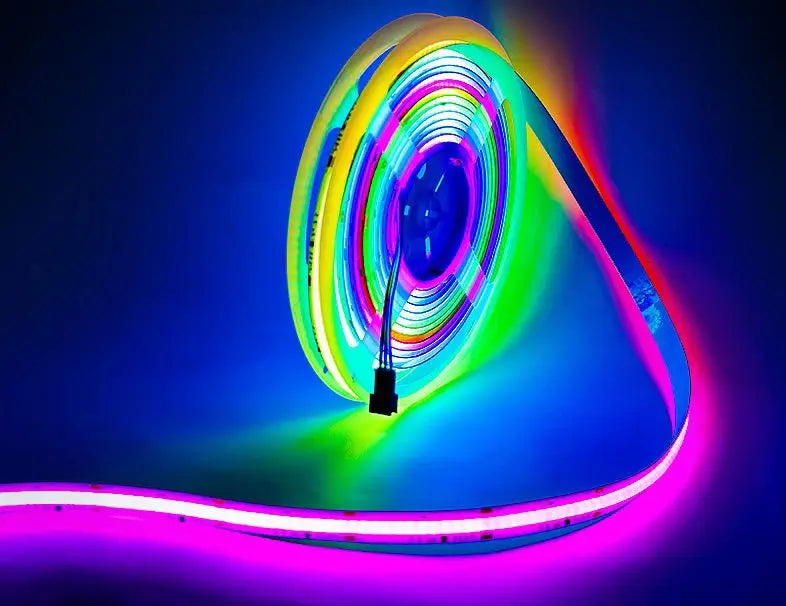5M WS2811 RGBIC COB LED Strip, Individually Addressable, 160 or 576 LEDs/M, Flexible TV Backlight & Room Decoration
