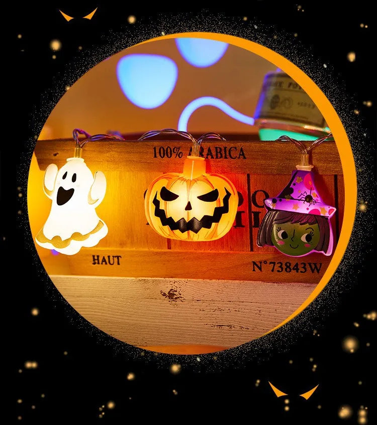 CowLost | product_id-2025-halloween-led-string-lights-ghost-pumpkin-cat-spider-web-indoor-outdoor-decor |10