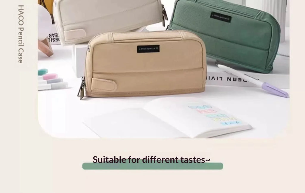 CowLost | product_id-kokuyo-stand-up-multi-functional-canvas-pencil-bag-5-colors-holds-40-pens-study-organizer-for-kids-professionals |12