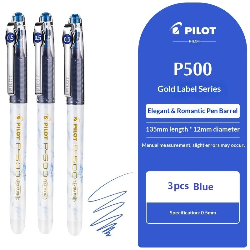 CowLost | product_id-pilot-p500-gold-series-0-5mm-gel-pen-6-colors-anti-smudge-marble-design-ideal-for-students-exams |18