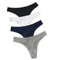 CowLost | product_id-4pcs-women-s-low-waist-seamless-ice-silk-thong-panties-set |16