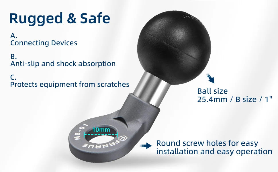 CowLost | product_id-fanaue-1-aluminum-alloy-ball-mount-base-motorcycle-rearview-mirror-adapter |11