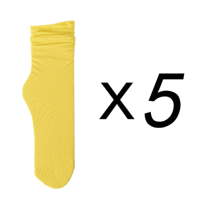 CowLost | 5-pairs-women-girls-summer-spring-thin-loose-socks-set |14