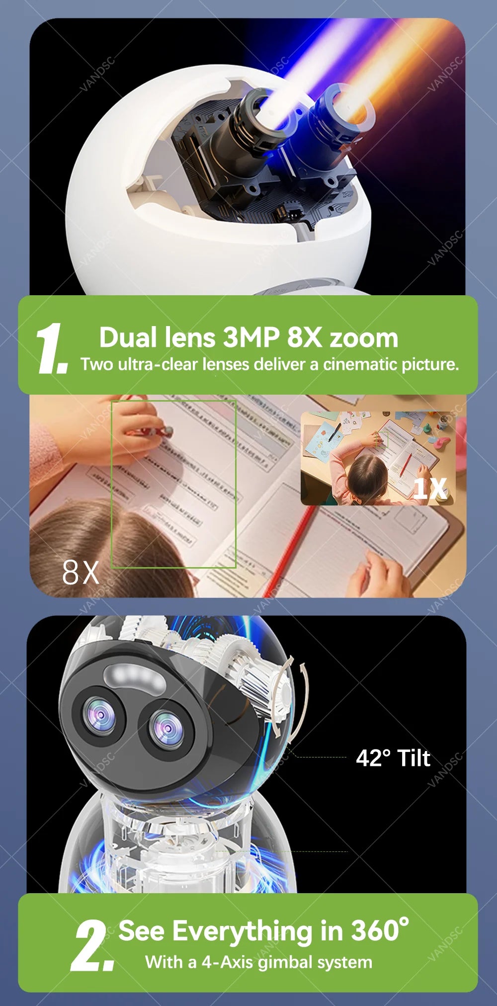 CowLost | product_id-vesafe-6mp-dual-lens-360-ptz-wifi-dome-camera-10x-digital-zoom-motion-detection-two-way-audio-2-4g-5g-wifi |9