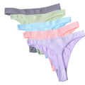 CowLost | product_id-5pcs-brazilian-high-waist-sports-thong-g-string-panties-women-m-xl-solid-t-back-underwear-set |31