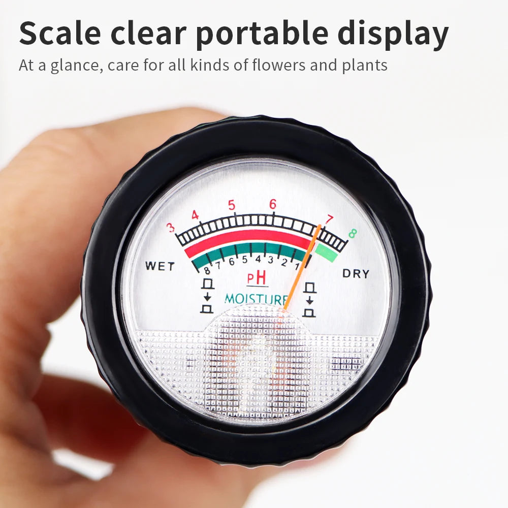 Handheld Digital Soil PH & Moisture Tester Waterproof Meter for Garden Plants