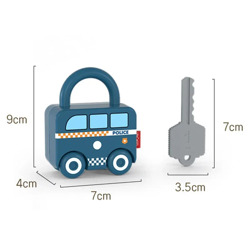 Montessori Baby Learning Lock with Key Number Matching Educational Toy for Kids 1-3 Years