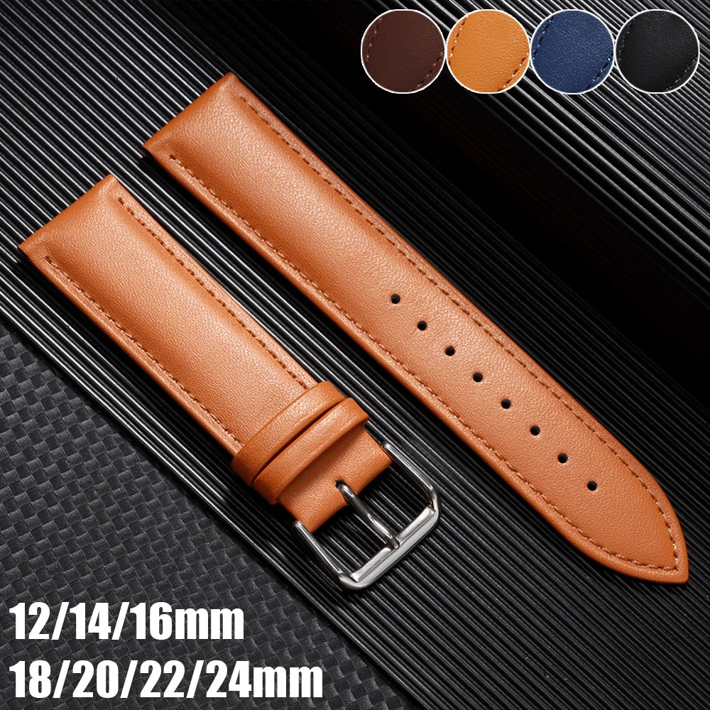 CowLost | product_id-vintage-leather-sport-watch-band-strap-with-stainless-steel-buckle-12-24mm |1