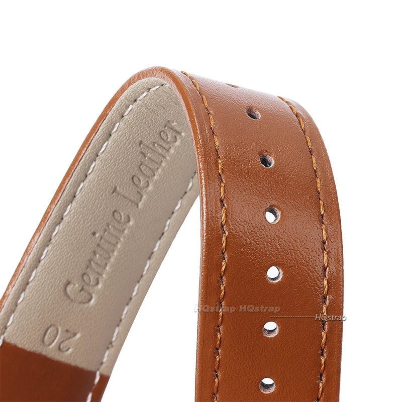 Universal Replacement Leather Watch Band Strap for Samsung Huawei 12-24mm Black Brown