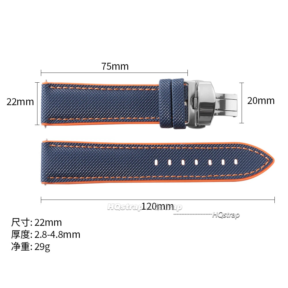 CowLost | 20-22-24mm-carbon-fiber-watch-strap-unisex-silicone-watchband-sport-strap-for-smart-watch-waterproof-butterfly-buckle-bracelets |14