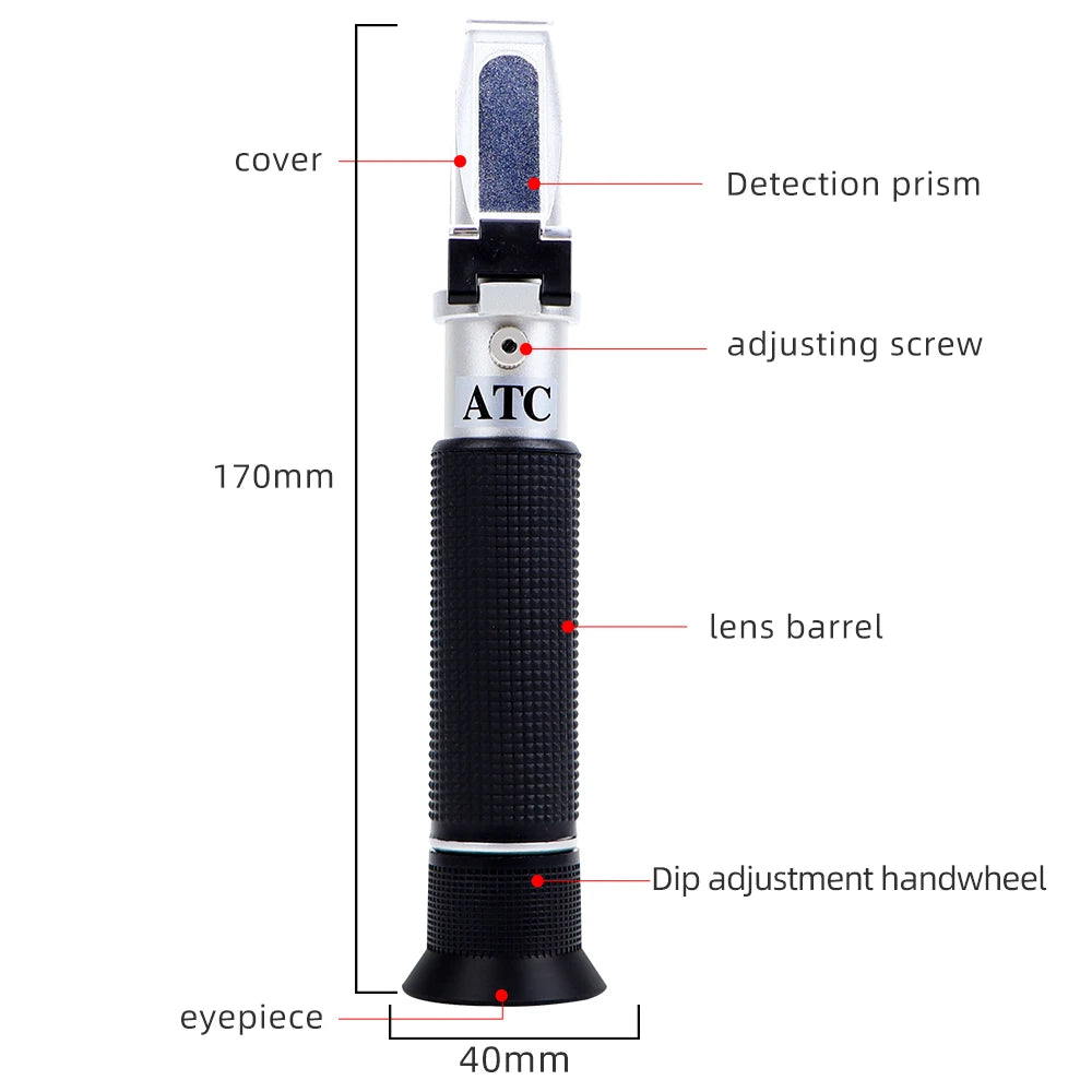 ATC Handheld Animal Serum Protein Refractometer 1.000-1.060RI for Cat Dog Urine Specific Gravity
