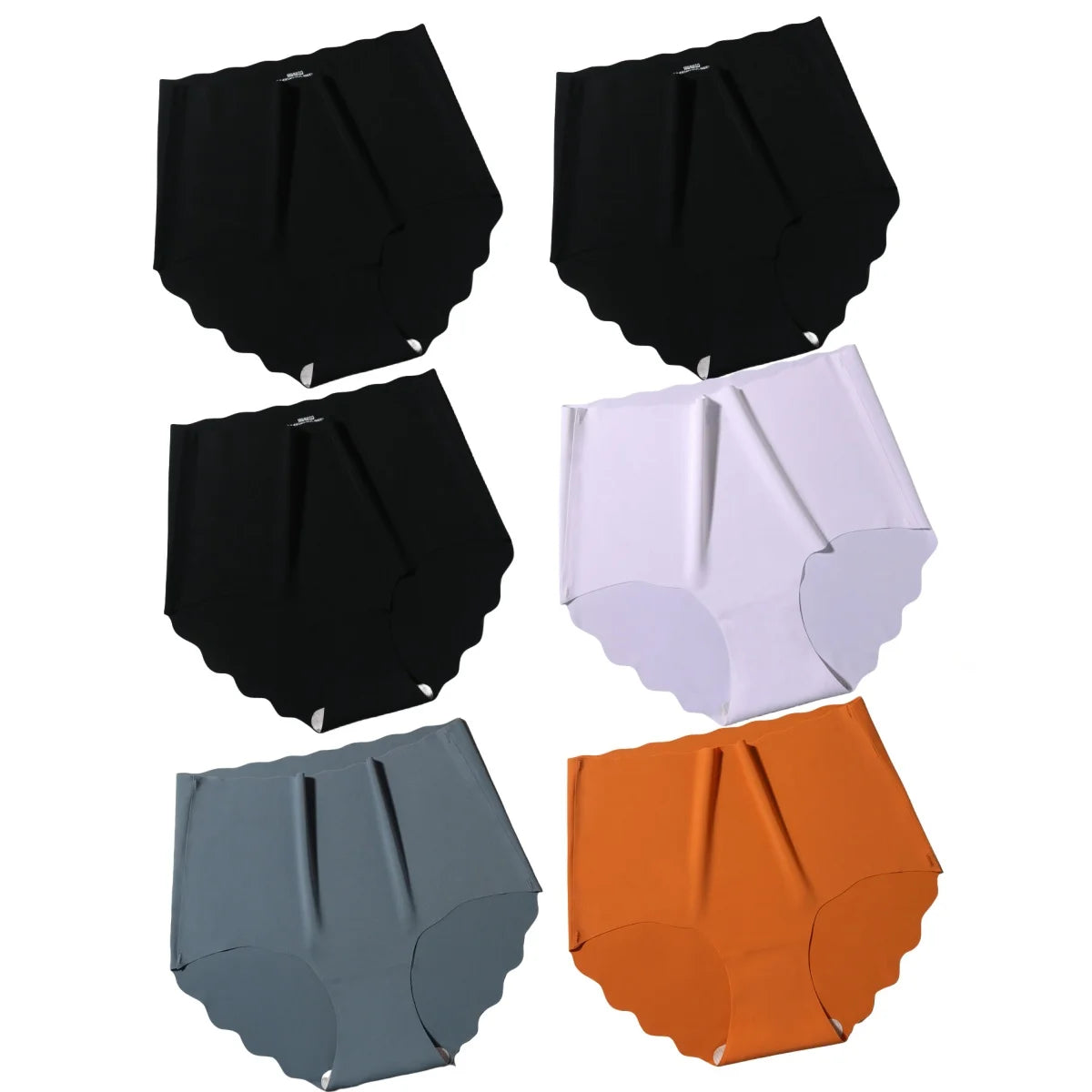 CowLost | product_id-6pcs-women-high-waist-seamless-ice-silk-briefs-m-xxl |29