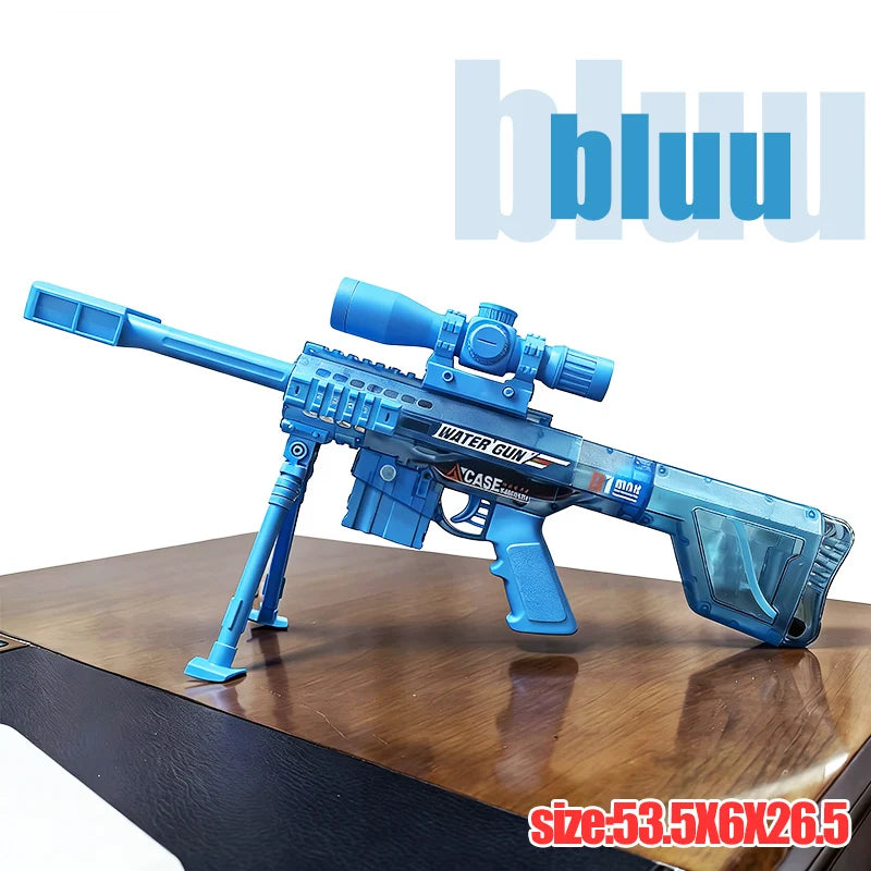 Electric Water Gun Toy Manual & Automatic with Lights, Sound, Long Range Water Squirt Gun for Beach and Pool