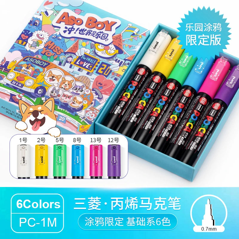 CowLost | product_id-uni-posca-limited-graffiti-marker-pen-set-8-assorted-colors-water-based-acrylic-0-7-2-5mm |34