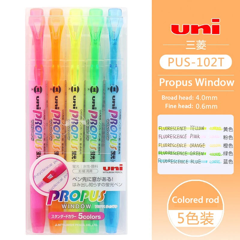 CowLost | product_id-japanese-uni-propus-window-highlighter-pen-103t-102t-double-head-no-smudging-art-marker |22