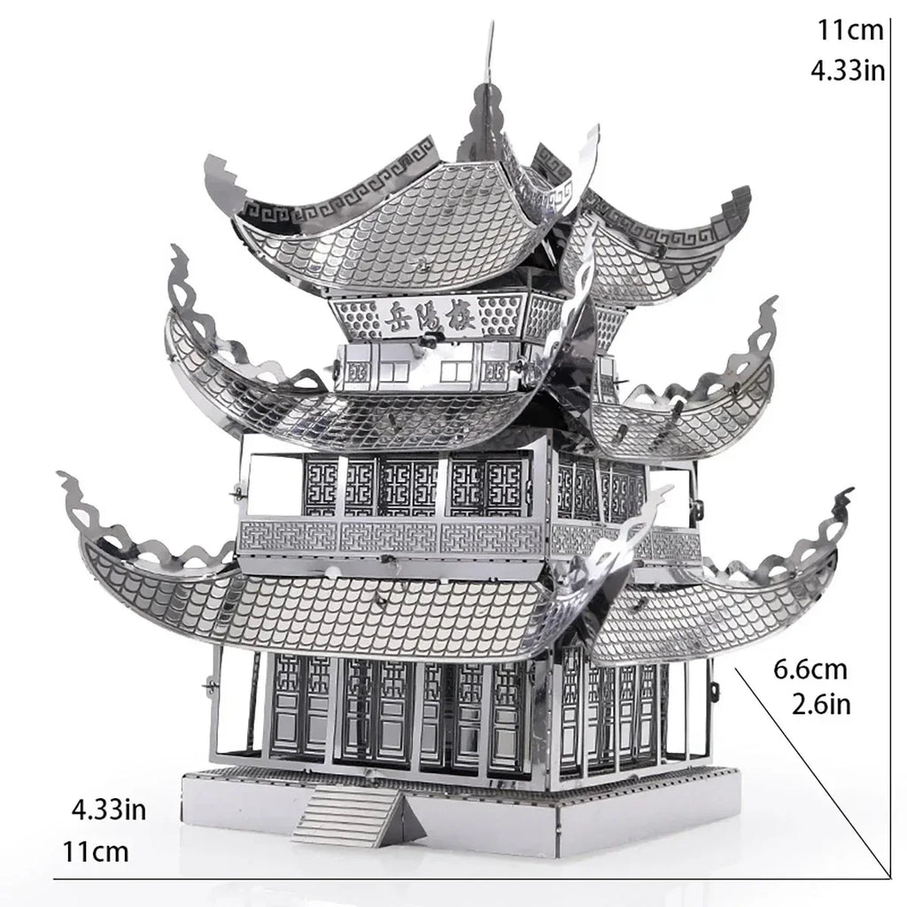 CowLost | product_id-3d-metal-puzzle-yue-yang-tower-chinese-architecture-diy-laser-cut-model-kit |13