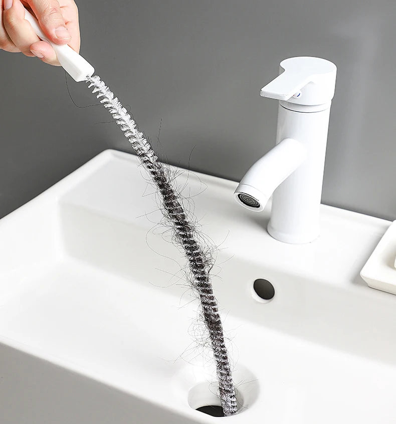 CowLost | 1-2pcs-long-clean-brush-sink-pipe-dredging-brush-clog-hole-remover |1