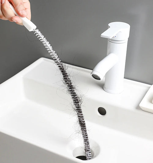 CowLost | 1-2pcs-long-clean-brush-sink-pipe-dredging-brush-clog-hole-remover |1