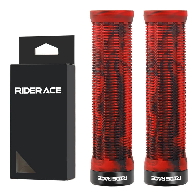 CowLost | riderace-bicycle-grips-lock-on-mountain-bike-handle-bar-cover-ergonomic-mixed-color-shockproof-tpr-rubber-cycling-handlebar-grip |12