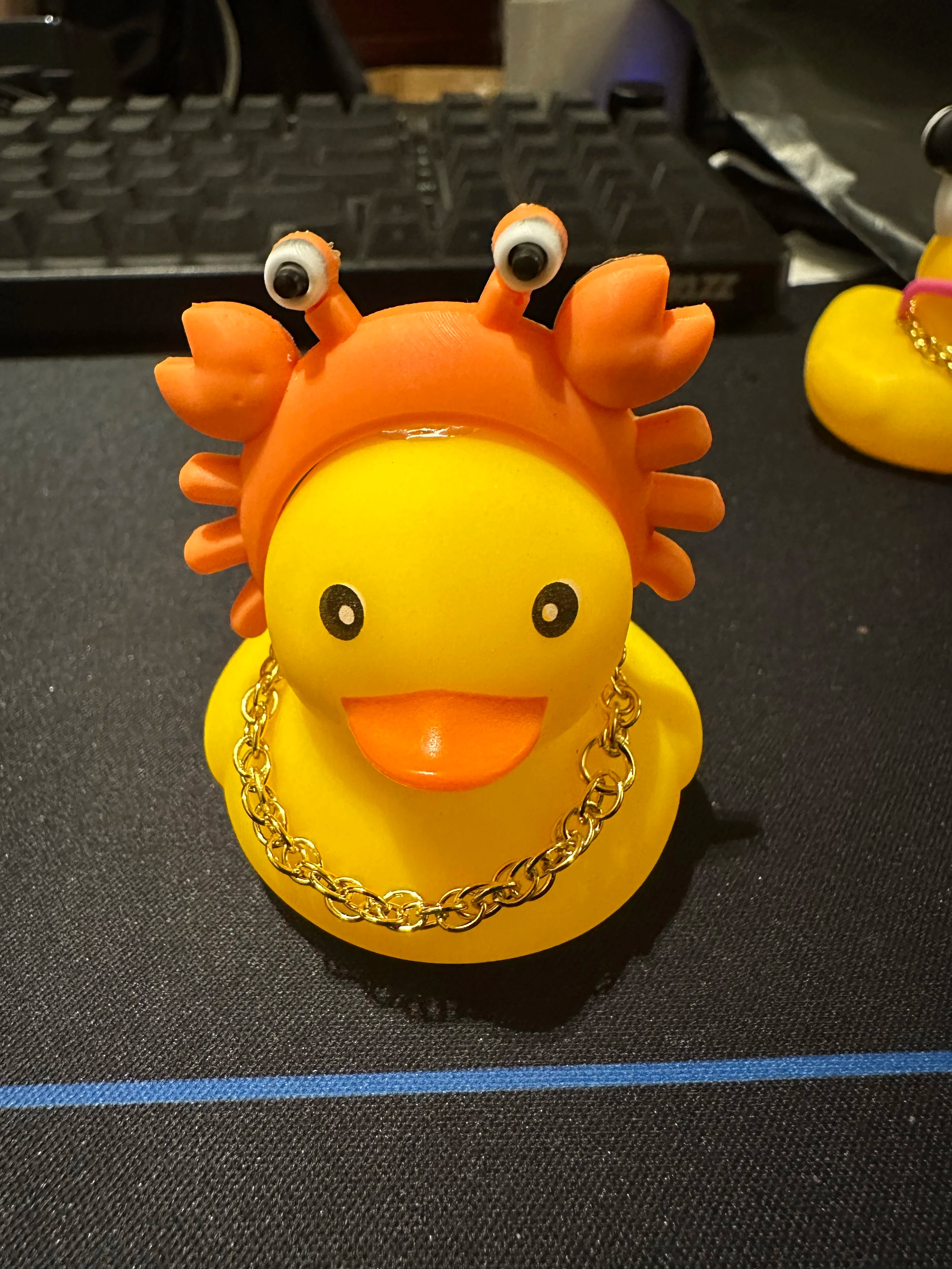 CowLost | product_id-yellow-rubber-duck-car-dashboard-ornament-with-mini-swim-ring-and-sun-hat-necklace |14