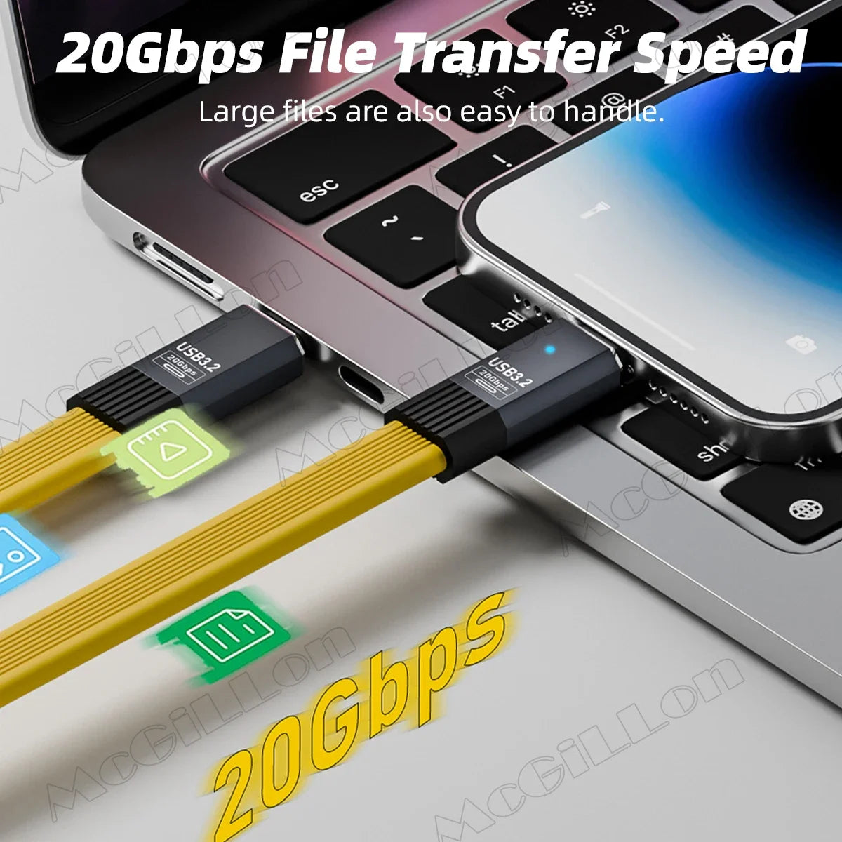 CowLost | product_id-pd-100w-usb-c-to-usb-c-cable-3-2-gen2-20gbps-8k-60hz-for-pc-macbook-ipad-iphone-15-pro-max |2