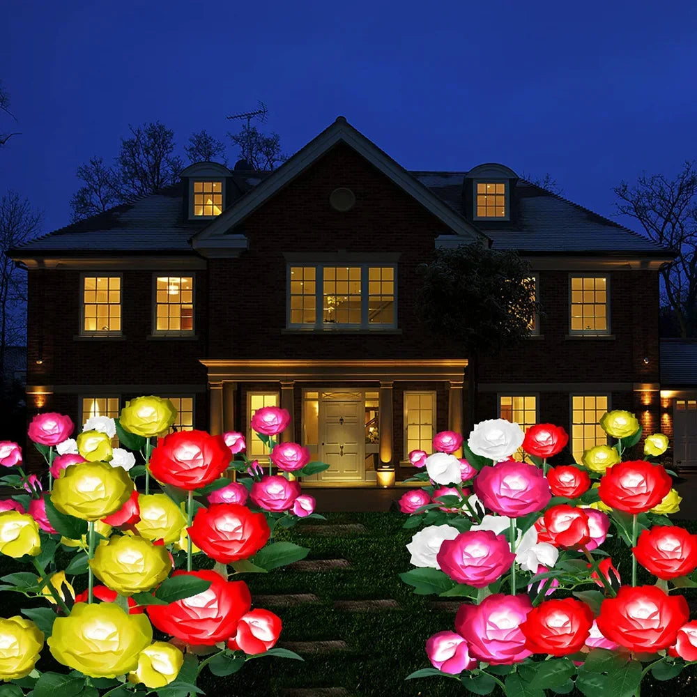 CowLost | product_id-ggbingo-solar-5-head-rose-flower-garden-lights-for-outdoor-yard-patio |10