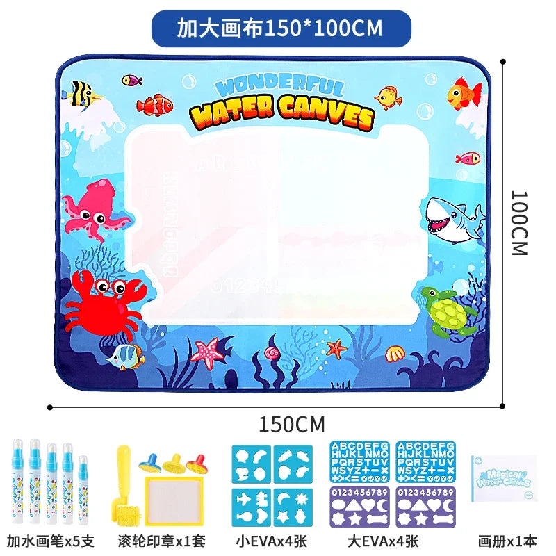 CowLost | product_id-150x100cm-magic-water-canvas-reusable-drawing-board-kids-toy-gift |27