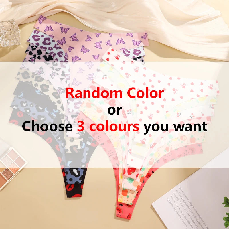 CowLost | activewear-pants-3pcs-womens-ice-silk-seamless-low-waist-leopard-thongs |31