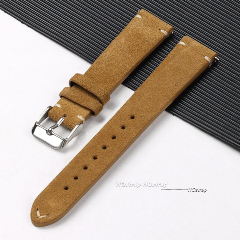 CowLost | product_id-vintage-leather-suede-quick-release-watch-strap-14-22mm-gray-blue-brown |10