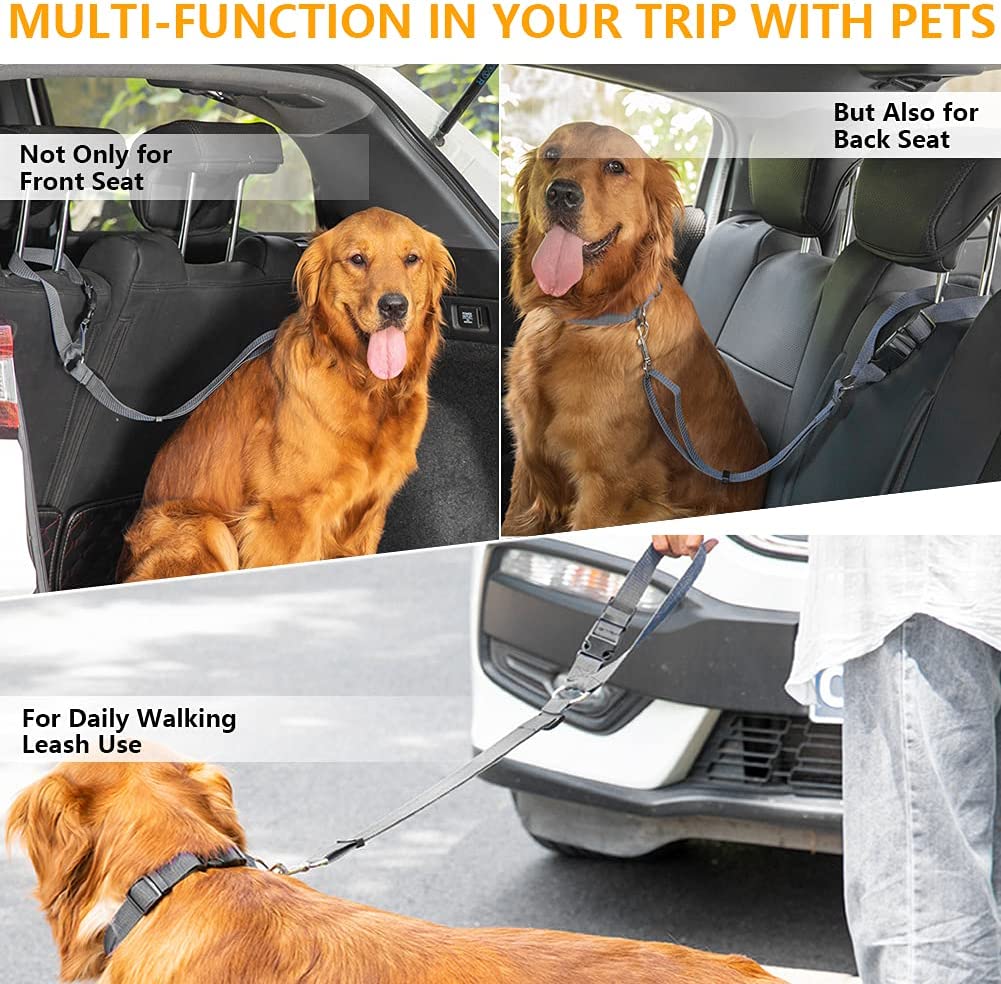 CowLost | dog-diapers-adjustable-two-in-one-nylon-dog-harness-and-seat-belt-leash |9