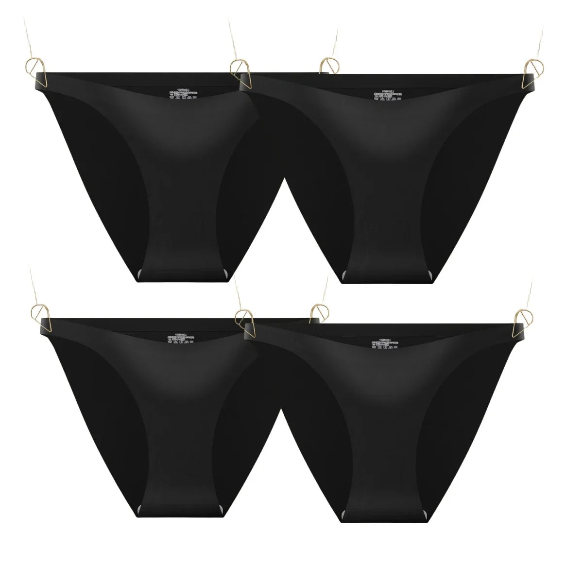 CowLost | product_id-4pcs-women-s-seamless-low-rise-ultra-thin-ice-silk-briefs-solid-colors |16