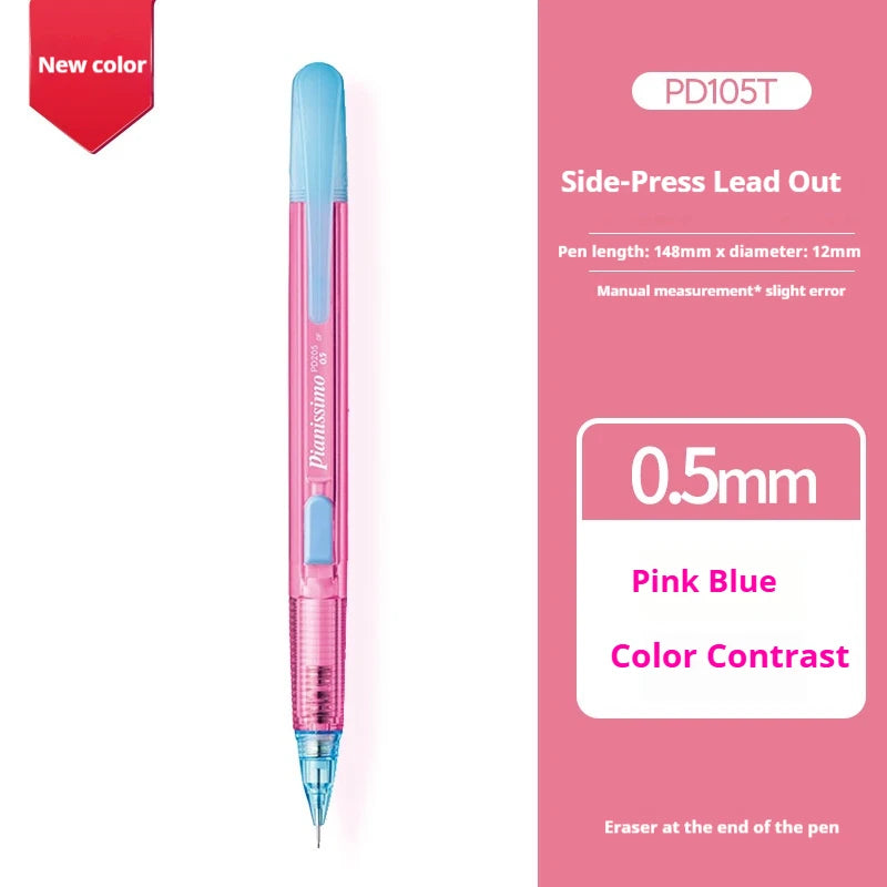 CowLost | product_id-pentel-pd105t-0-5mm-mechanical-pencil-break-resistant-lead-color-blocked-transparent-side-smooth-writing |17