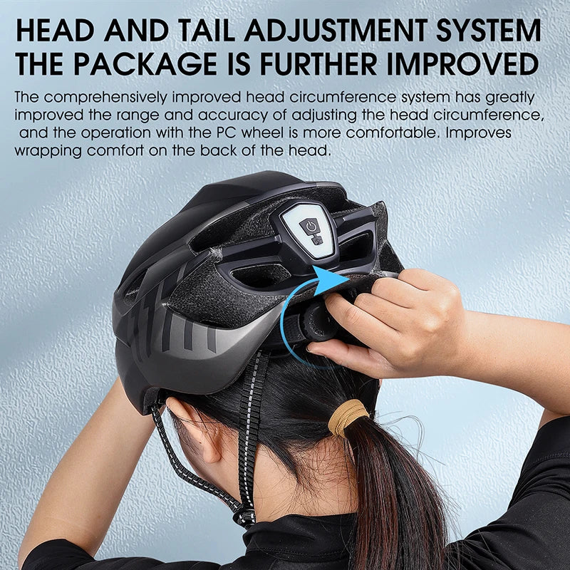CowLost | west-biking-integrated-ultralight-bike-helmet-with-taillight-goggle-men-women-cycling-safety-hat-mtb-road-bike-motorcycle-helmet |4