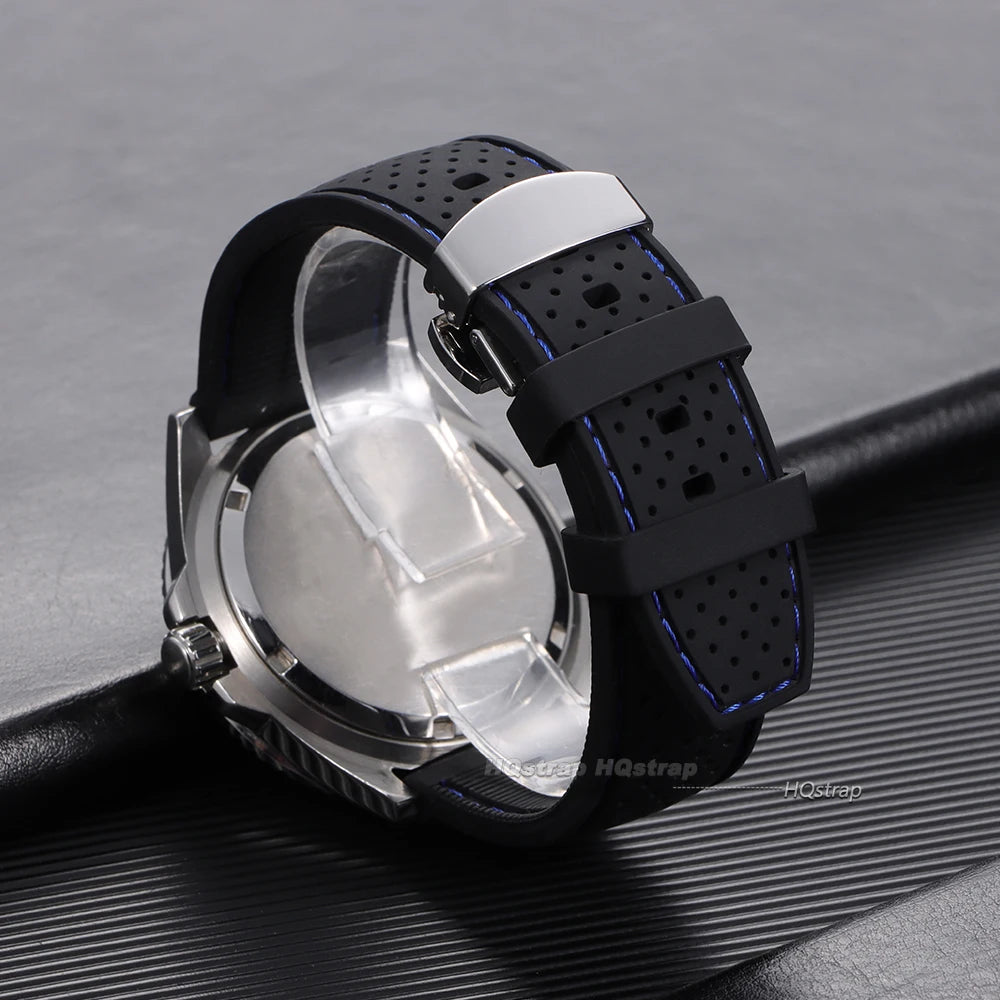 CowLost | product_id-20mm-22mm-breathable-waterproof-silicone-watch-strap-with-butterfly-buckle-for-men-and-women |5