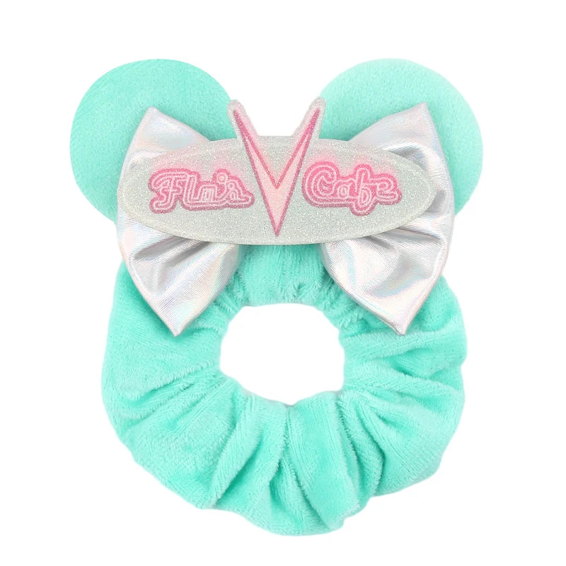 CowLost | cute-disney-castle-fireworks-balloons-hair-scrunchies-velvet-hairband-for-girls |30