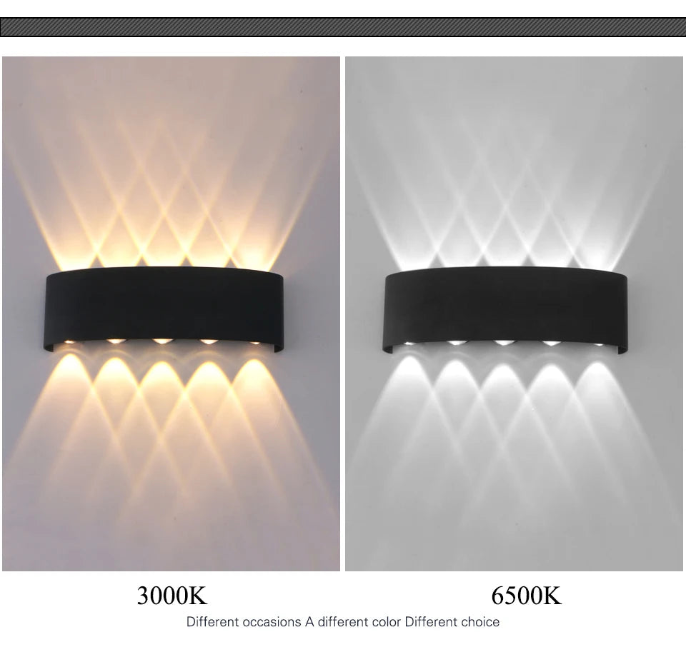 CowLost | product_id-led-wall-lamp-ip65-waterproof-up-down-light-indoor-outdoor-ac110-220v-plastic |9