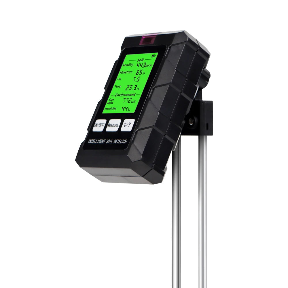 6-in-1 Soil Meter PH Moisture Fertility Temperature Humidity Light Tester for Garden