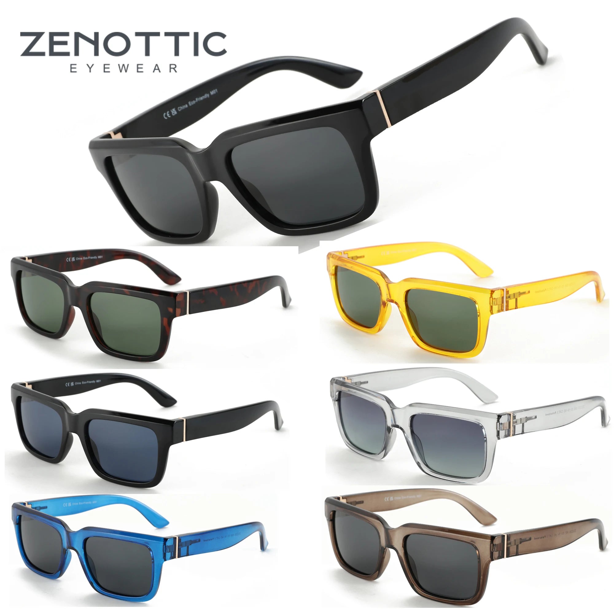 CowLost | zenottic-2026-new-fashion-square-polarized-sunglasses-women-men-uv400-protection |1