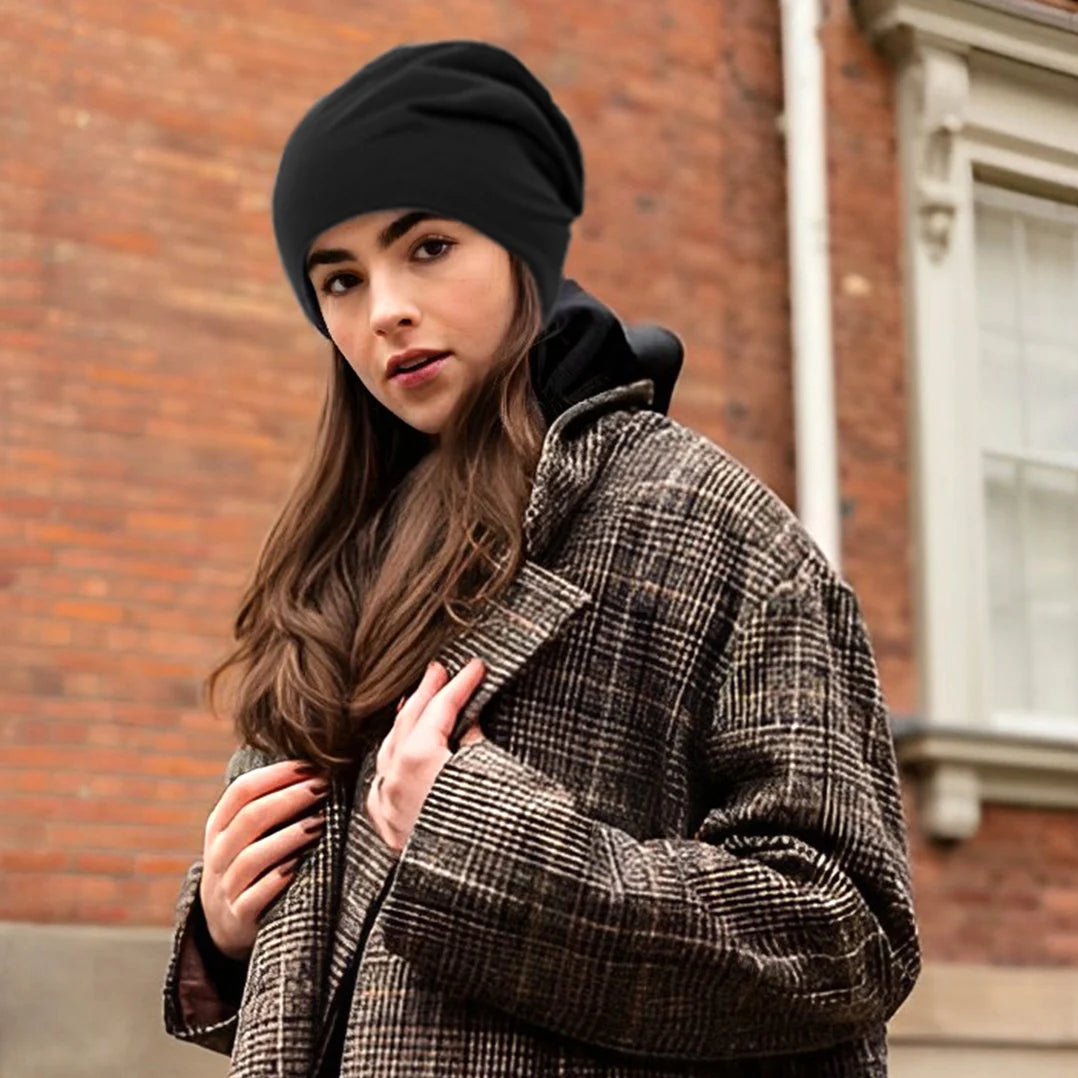 1Pack Solid Color Unisex Men & Women Slouchy Beanie Hip-Hop Soft Cap