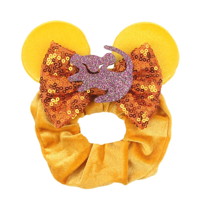 CowLost | cute-disney-castle-fireworks-balloons-hair-scrunchies-velvet-hairband-for-girls |40