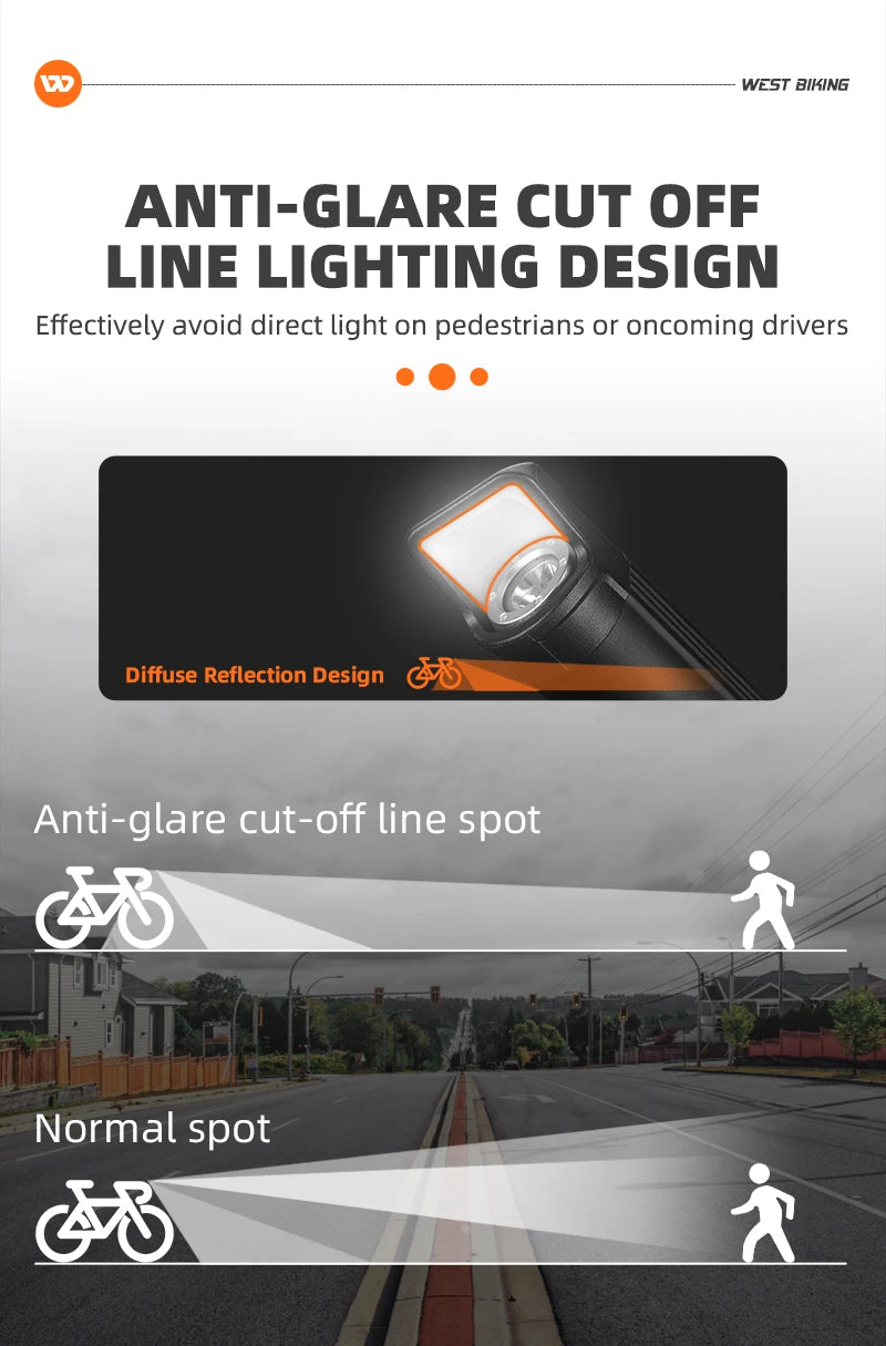 CowLost | west-biking-bike-front-light-induction-bicycle-bright-light-usb-charging-flashlight-cycling-waterproof-torch-bike-headlight |22