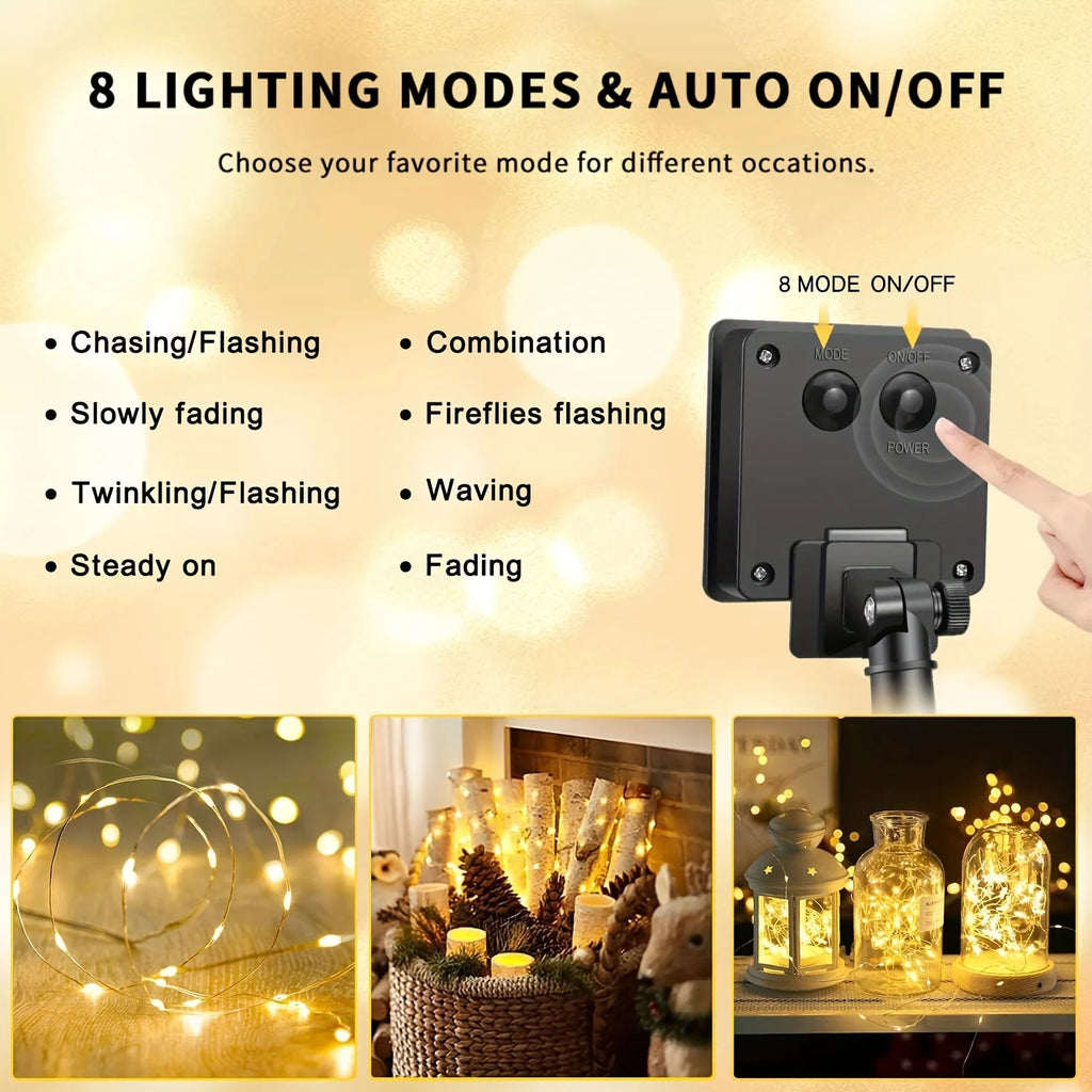 CowLost | christmas-tree-skirts-product_id-32m-300led-rgb-solar-fairy-string-lights-outdoor-8-modes-copper-wire-for-garden-party-wedding-christmas |3