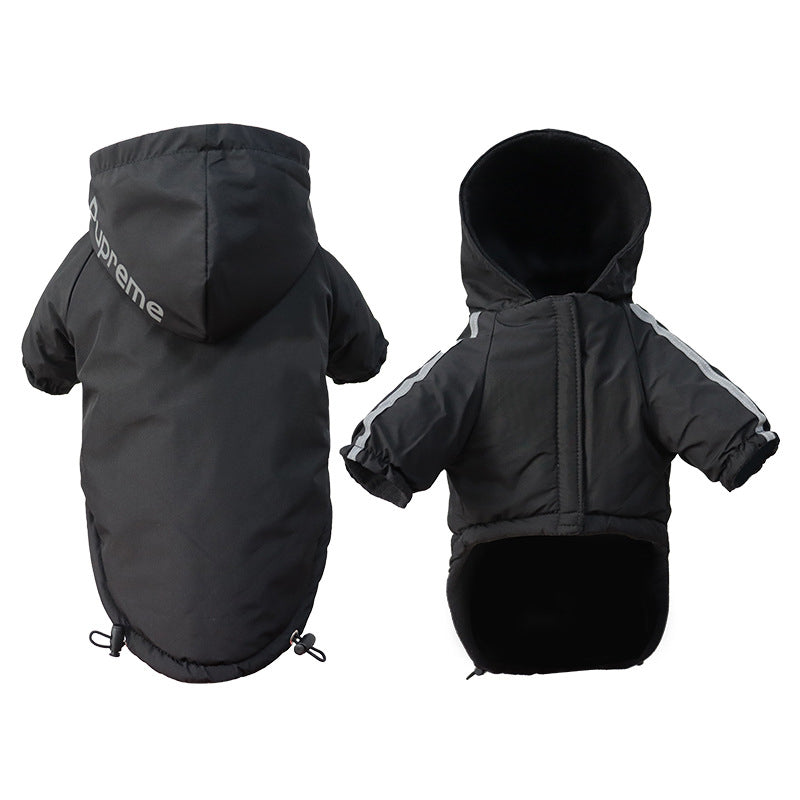 CowLost | activewear-pants-waterproof-warm-autumn-winter-pet-coat-with-hood-and-reflective-print |13
