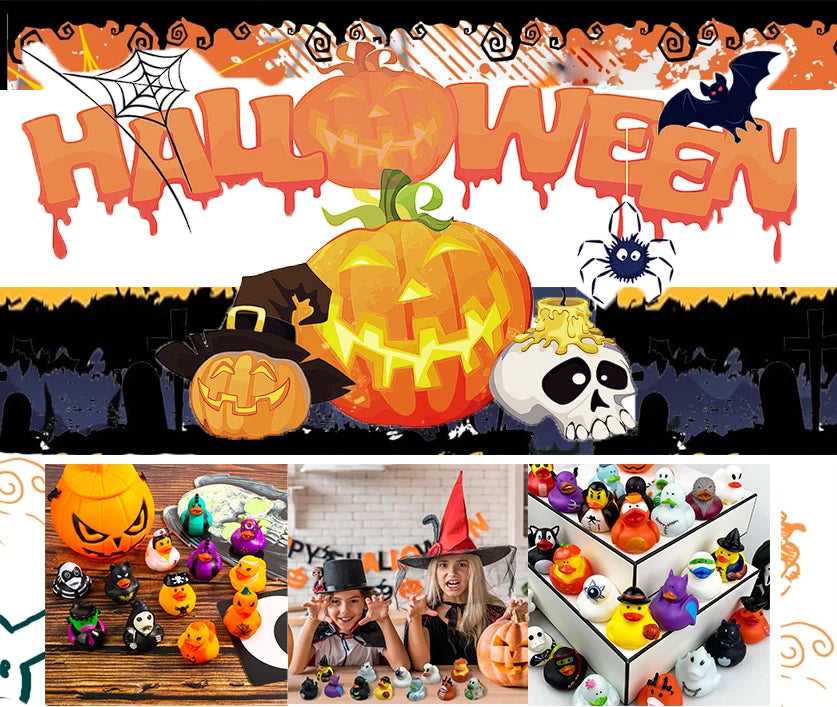 CowLost | product_id-24-48-96-pcs-halloween-rubber-duck-party-favors-for-kids-birthday-decor |7