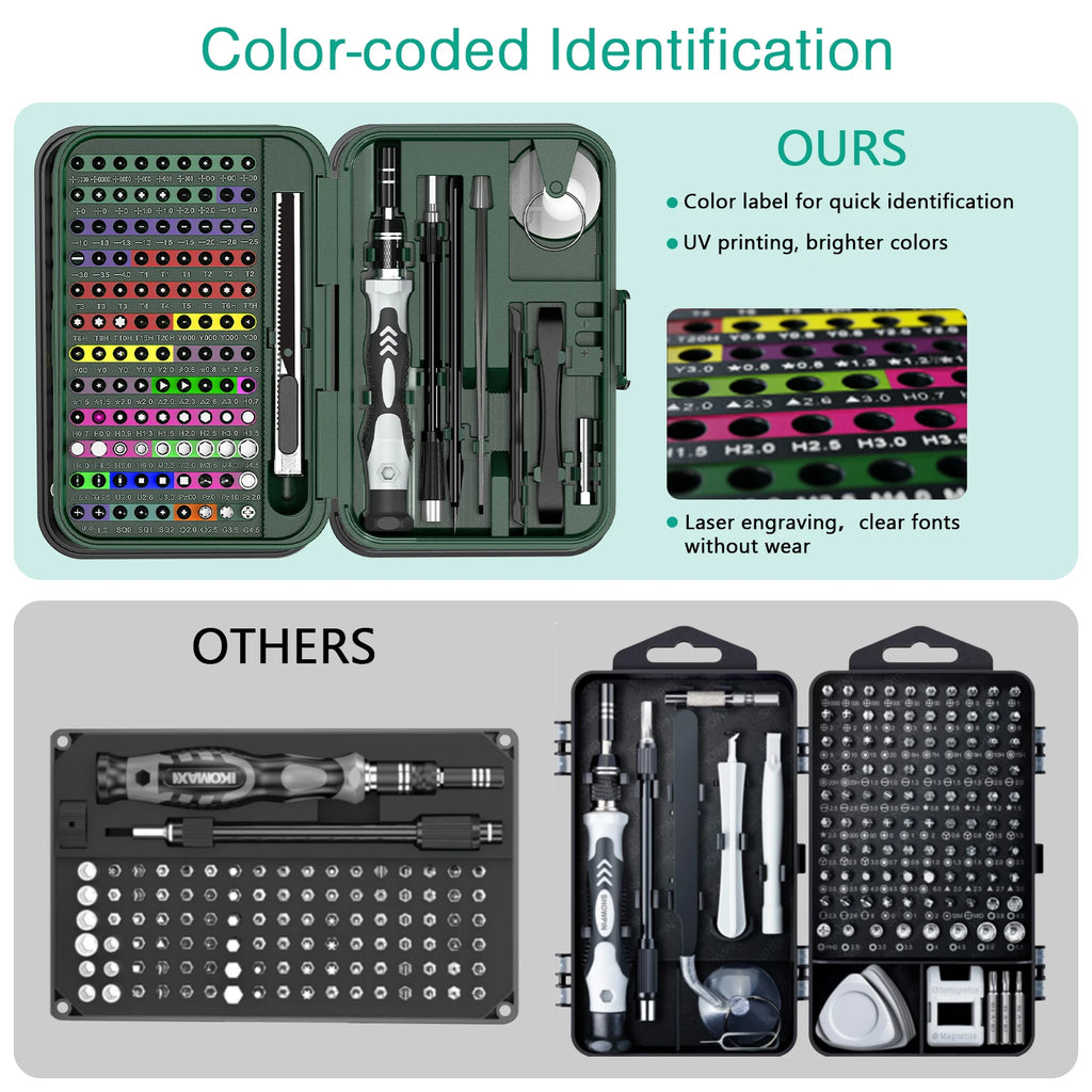 ORIA 132-in-1 Magnetic Precision Screwdriver Set for Electronics Repair Phone Watch